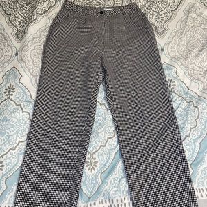Loose gingham pants